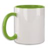 Taza Interior y Asas Verde Claro Personalizada