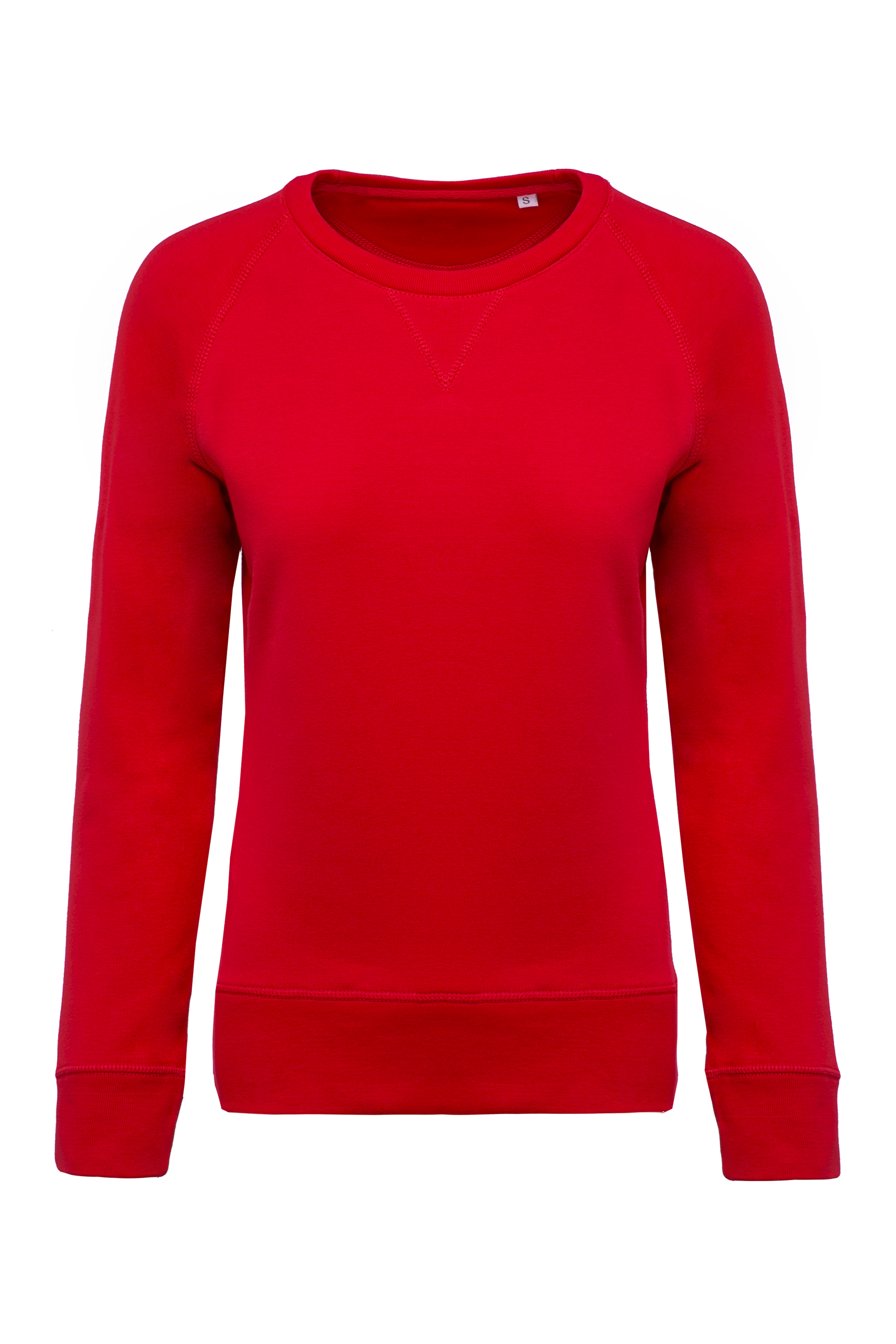 K481_RED Sudadera Orgánica para Mujer Personalizada
