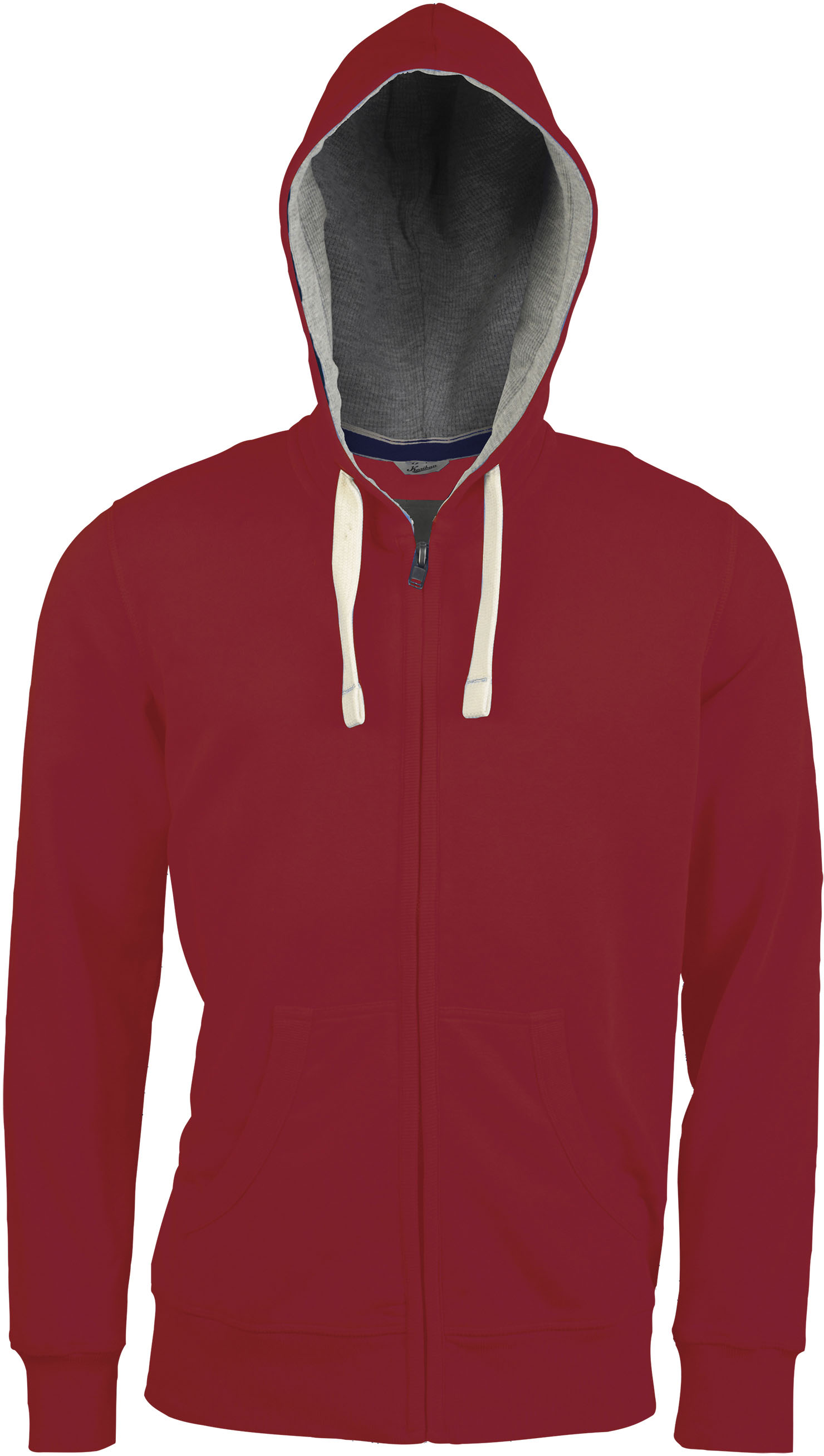KV2300_VINTRED Sudadera con Capucha y Cremallera Vintage Personalizada